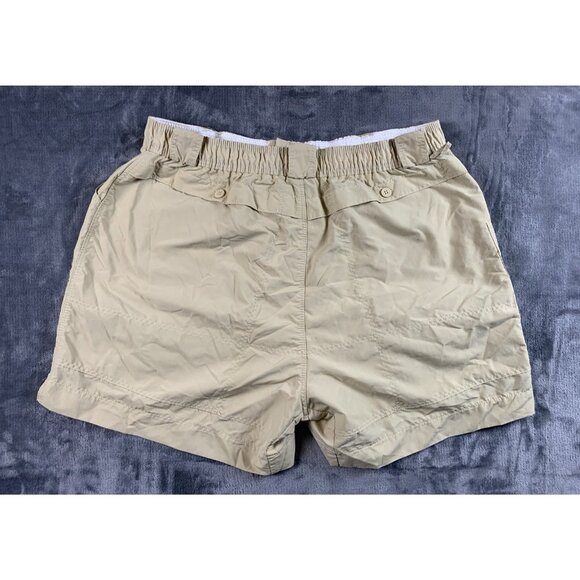 Aftco Performance Fishing Shorts Men's Size 44 Beige Nylon Elastic Waist - Picture 2 of 8